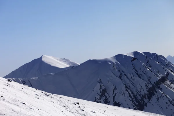 Off-piste slope in early morning — Stock Photo, Image