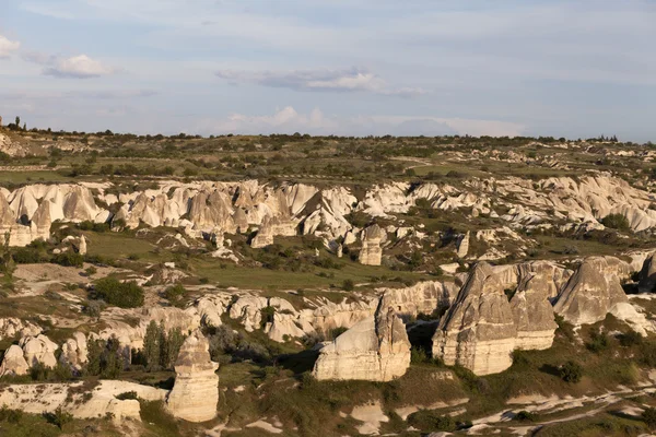 View on evening Cappadocia valley in spring — Stock Photo, Image