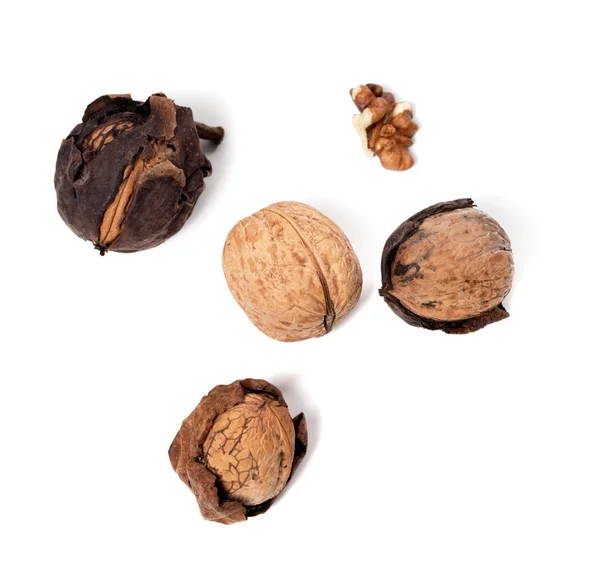 Walnuts on white background — Stock Photo, Image