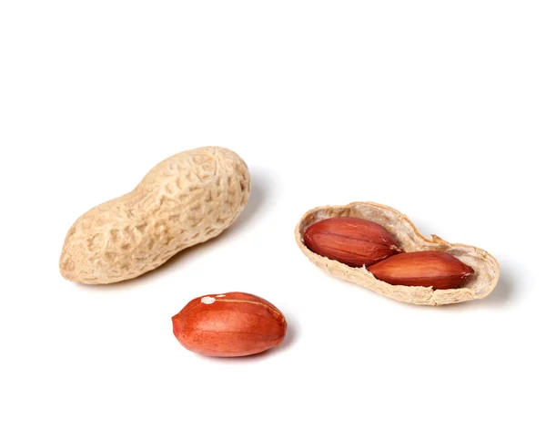 Peanuts on a white background — Stock Photo, Image