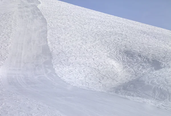 Ski slope at sun morning — Stock Fotó