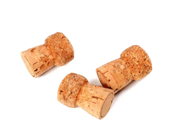 Tre av kork från champagne vin — Stockfoto
