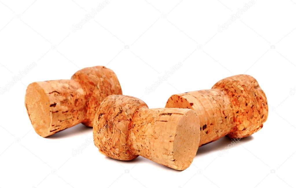 Three corks from champagne wine 