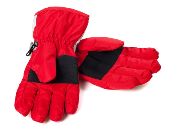 Пара зимних лыжных перчаток — стоковое фото