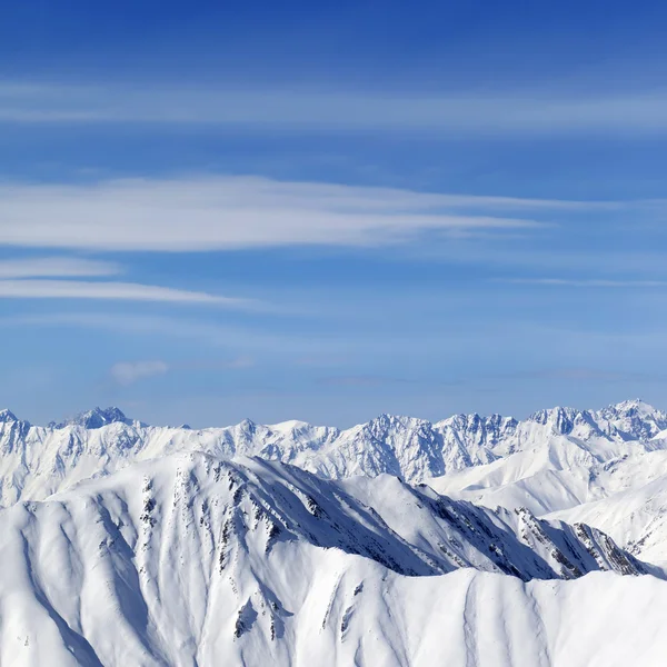 Schneebedeckte Berge, Georgien — Stockfoto
