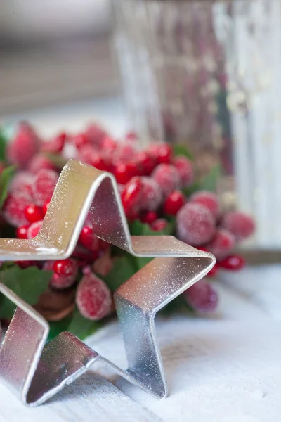 Tarjeta de felicitación de Navidad con estrella —  Fotos de Stock