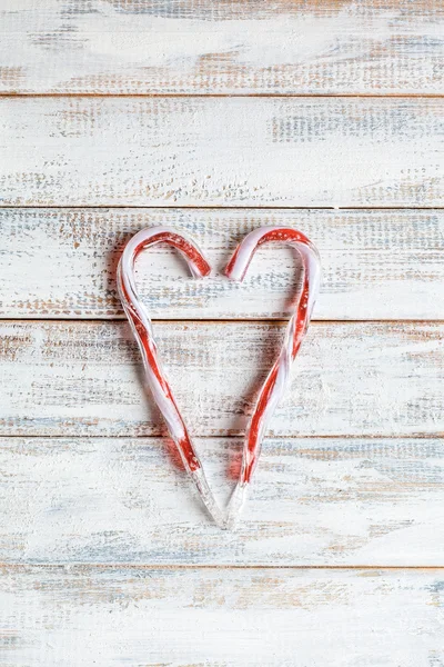 Cartão de Natal com bengalas doces — Fotografia de Stock