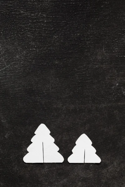 Різдвяна листівка з паперовими ялинками Ліцензійні Стокові Фото