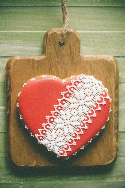 Corazón galleta San Valentín — Foto de Stock