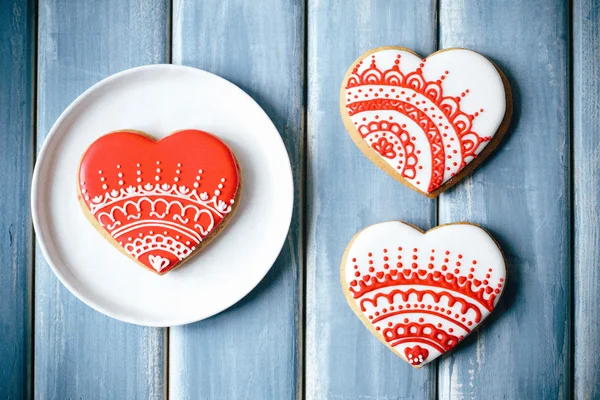 Sevgililer günü kurabiyeleri — Stok fotoğraf