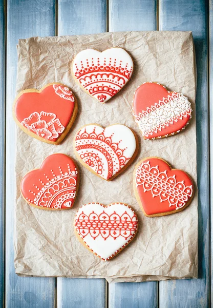 Valentijn cookies Rechtenvrije Stockfoto's