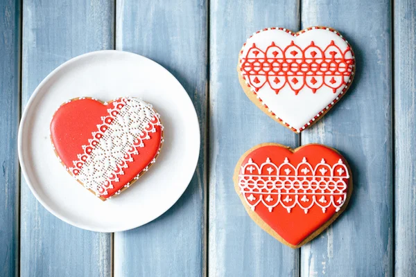 Valentijn cookies Stockafbeelding