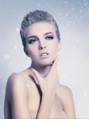 Vogue tarzı donmuş Güzellik