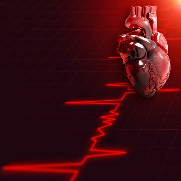 Medico astratto e benessere, cuore umano — Foto Stock