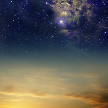 gece gökyüzü bulutlu