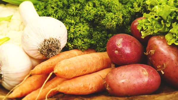 Banner de comida com legumes — Fotografia de Stock