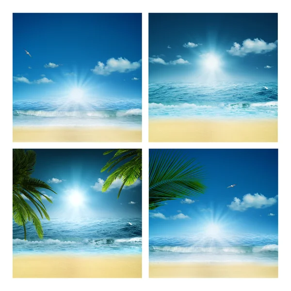 Set of beauty marine backgrounds — Stock Photo, Image