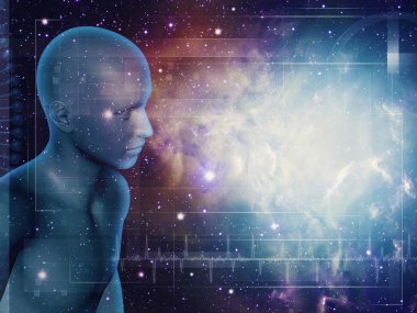 3d insan figürü ile bilim arka planlar