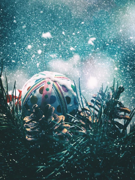 Fondo decoraciones de Navidad — Foto de Stock