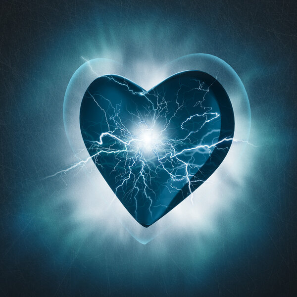 Glowing heart energy