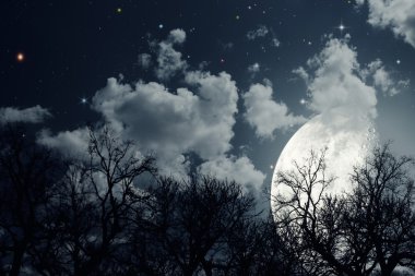 Yıldızlı gece. Arka plan