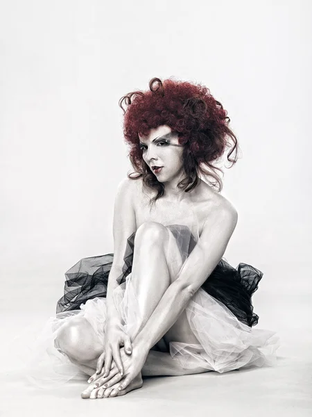 Redhead devil woman — Stock Photo, Image