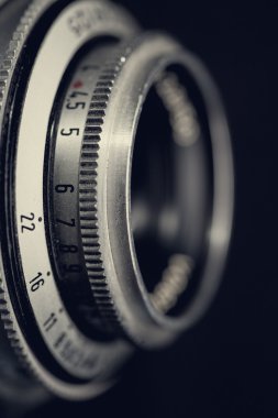 Retro lens yakın çekim
