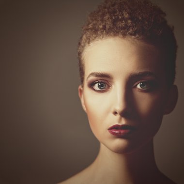 Retro kadın portresi