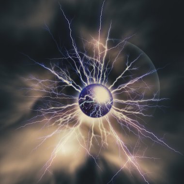 Bilim ve güç sanayi arka plan