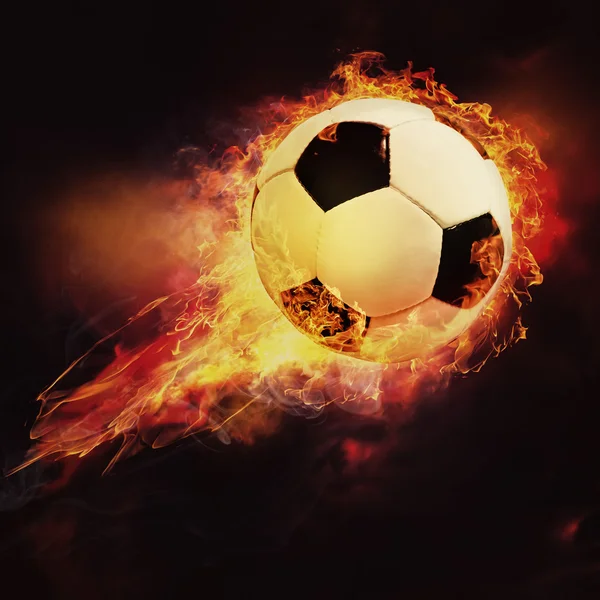 Kula ognia. tle piłka nożna Sport — Zdjęcie stockowe