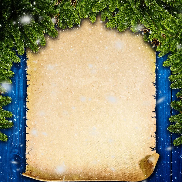 Winter  vintage parchment — Stock Photo, Image