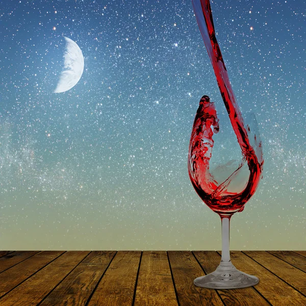 Un vino rosso — Foto Stock