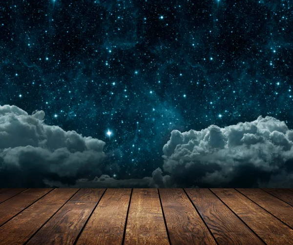 Фон ночное небо со звездами — стоковое фото
