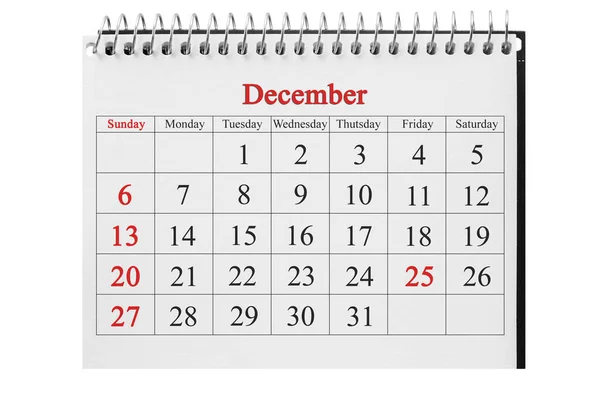 December Calendar Wood Background — Stock Photo, Image