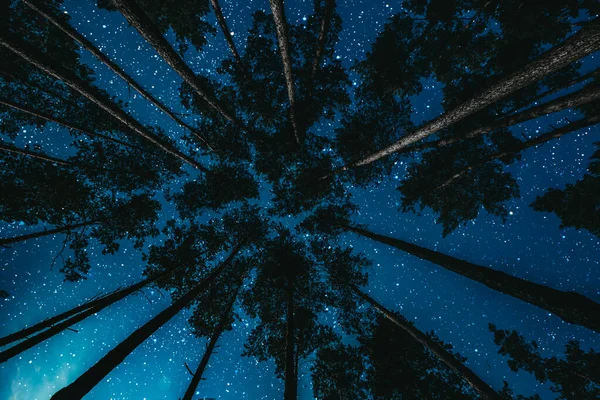 Arkaplan Yıldızlı Bulutlu Gece Gökyüzü — Stok fotoğraf