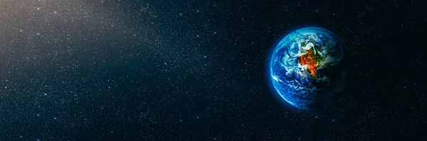 Dan Dünya Bakış Görüntünün Elementleri Nasa Tarafından Desteklenmektedir — Stok fotoğraf