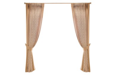 Beyaz arkaplanda perdeler