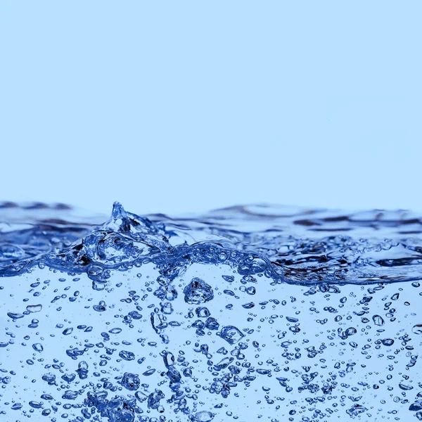 Blue water and air bubbles — Stock Photo, Image