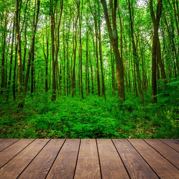 Trä texturerat bakgrund i en rum interiör — Stockfoto