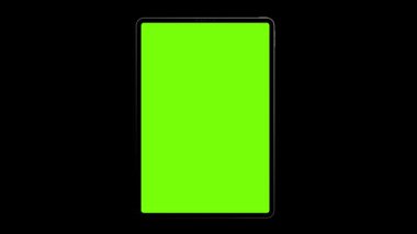 tablet yeşil ekran üzerinde