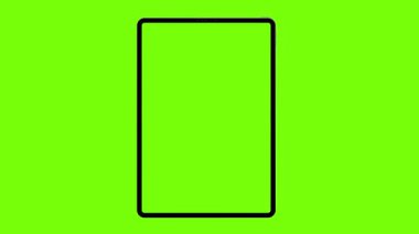 tablet yeşil ekran üzerinde