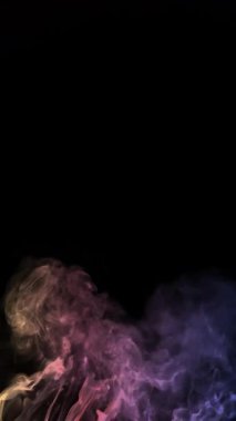 Siyah arkaplandaki duman