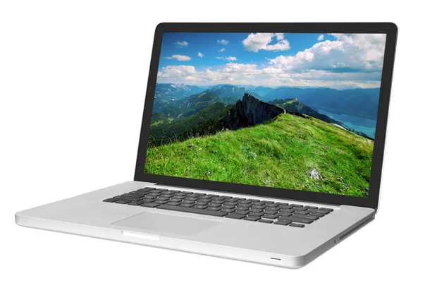 Modern laptop isolated on white backgrounds — Stock Photo, Image