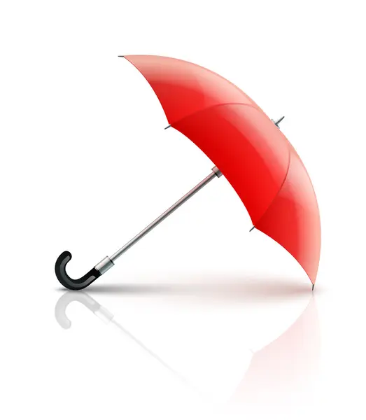 Červený deštník — Stockový vektor