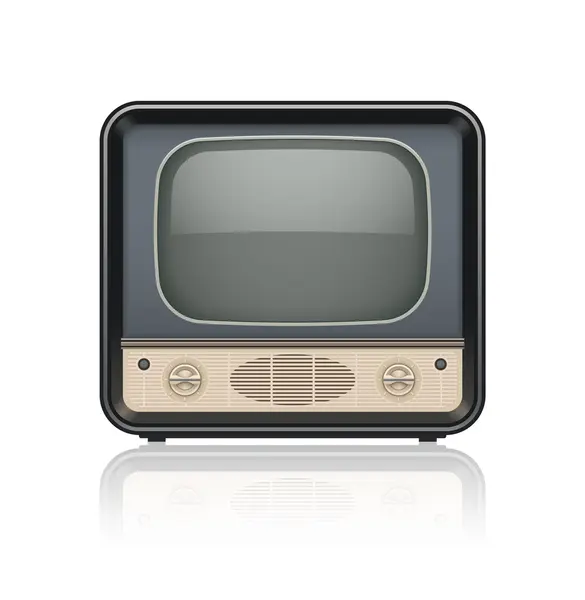 Вінтажний ретро телевізор набір значок — стоковий вектор