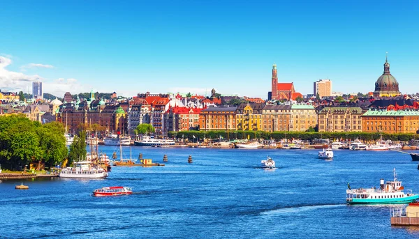 Zomer panorama van Stockholm, Zweden — Stockfoto