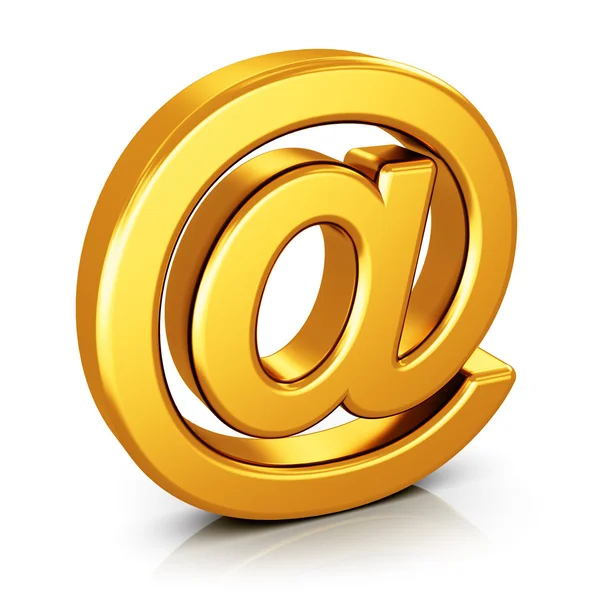 Email AT symbol isolated on white background — 图库照片