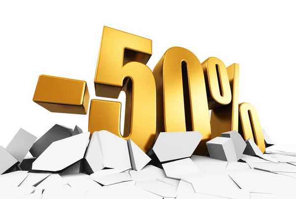 50 percent sale and discount advertisement concept — Stock Photo, Image