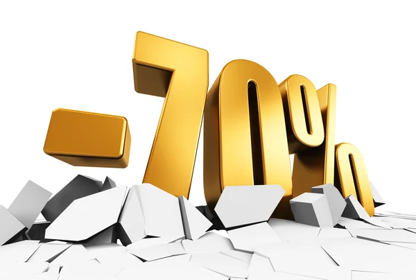 70 percent sale and discount advertisement concept — Stock Photo, Image