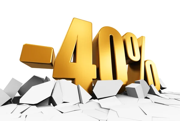 40 percent sale and discount advertisement concept — Stock Photo, Image
